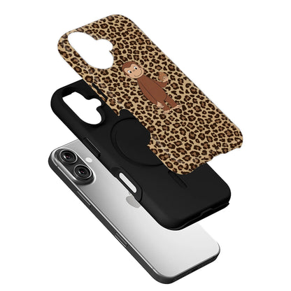 Curious Monkey Leopard Print Phone Case