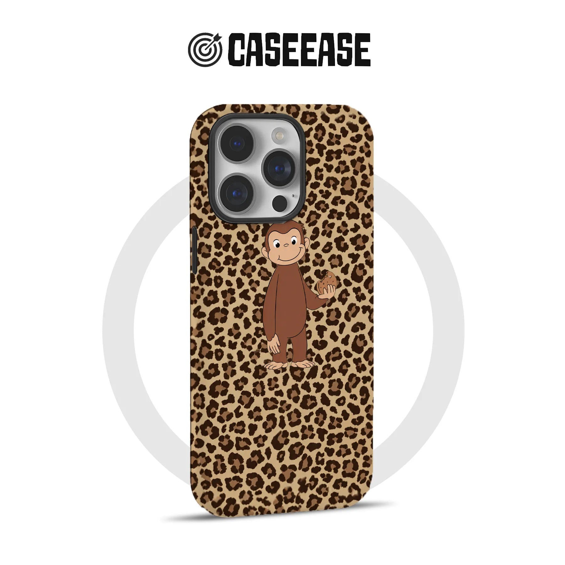 Curious Monkey Leopard Print Phone Case