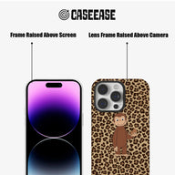 Curious Monkey Leopard Print Phone Case