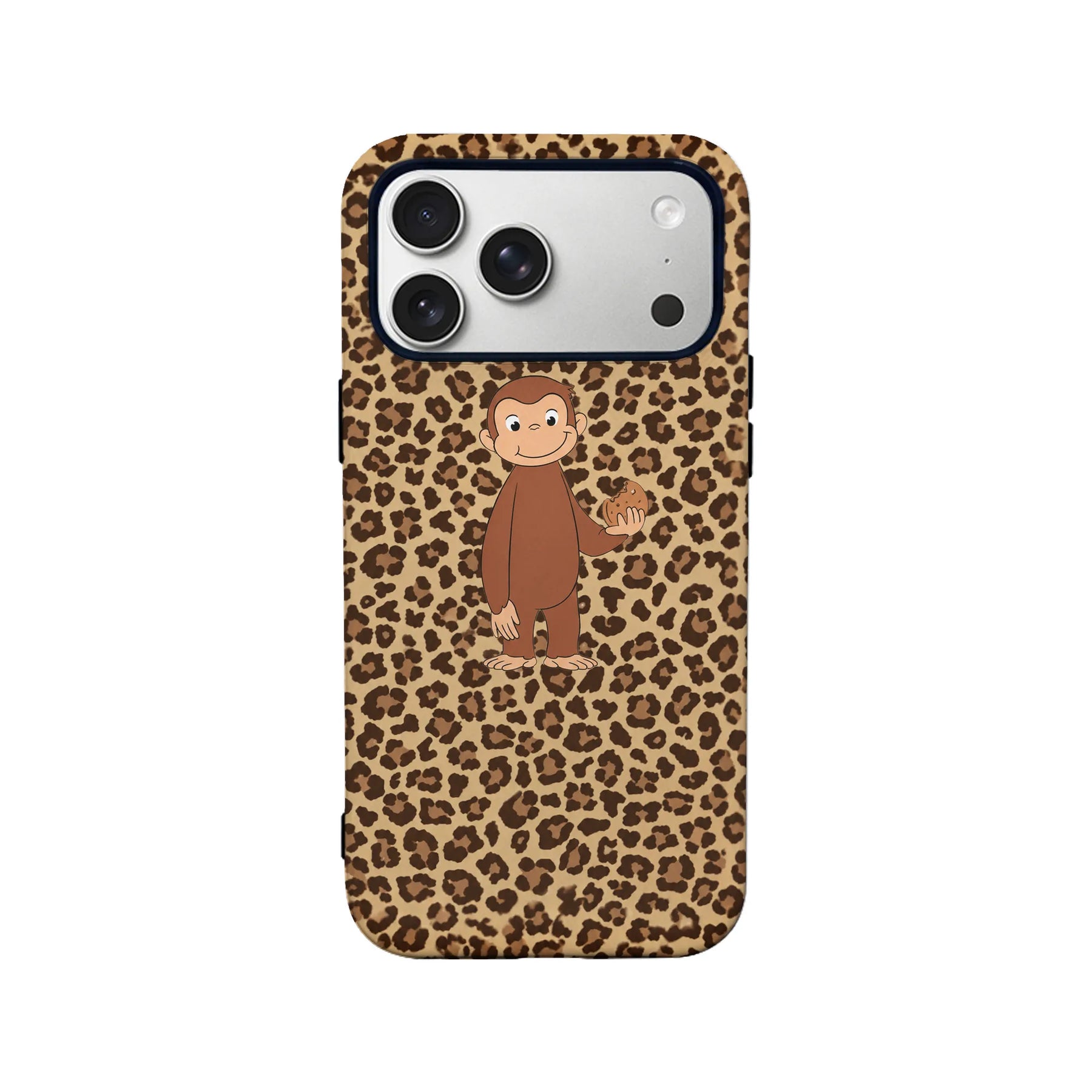 Curious Monkey Leopard Print Phone Case