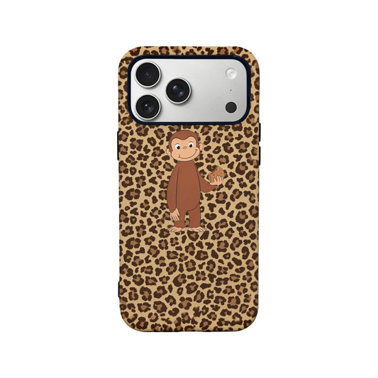 Curious Monkey Leopard Print Phone Case