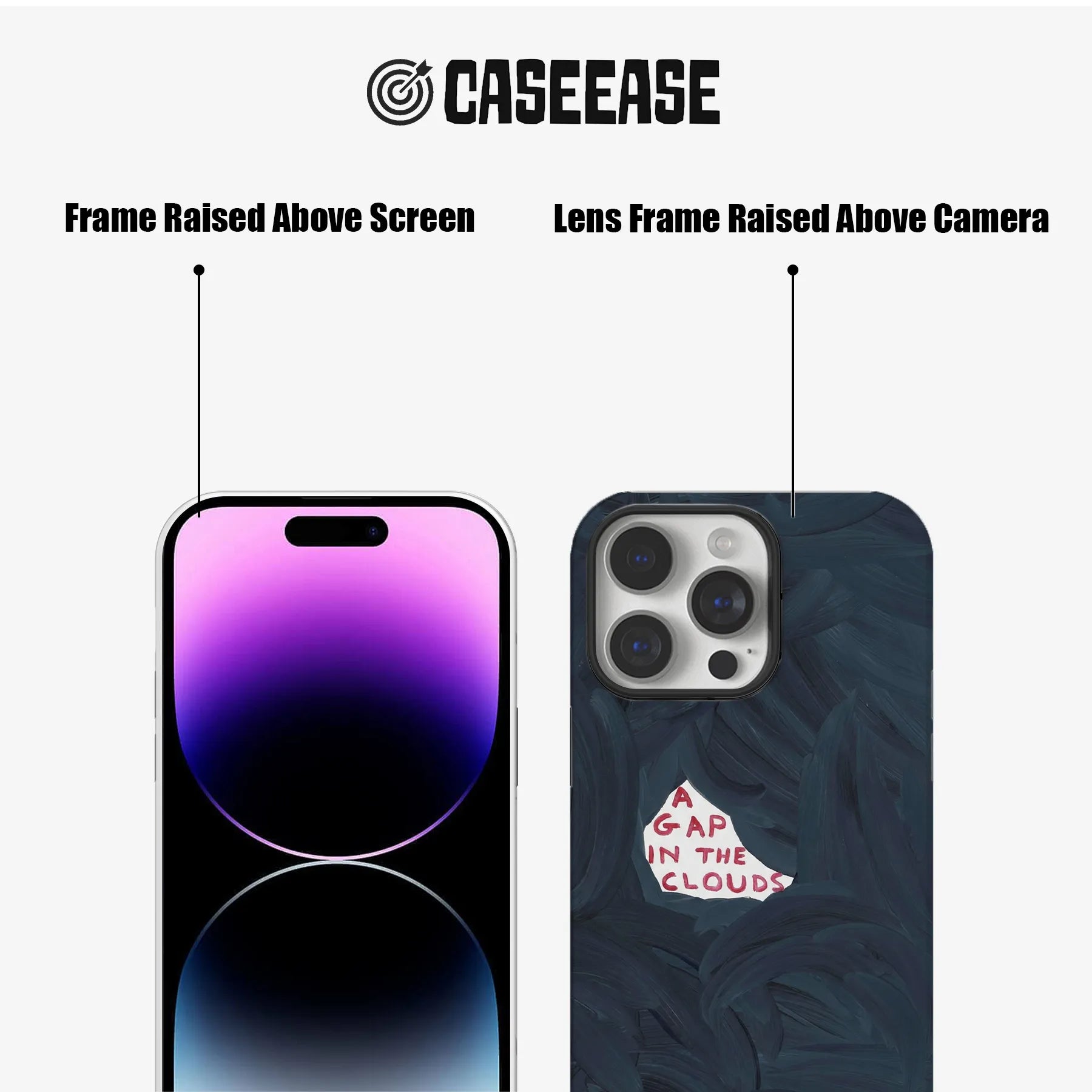 Clouds Text Art IPhone Phone Case - Premium Protective Phone Case - View 5