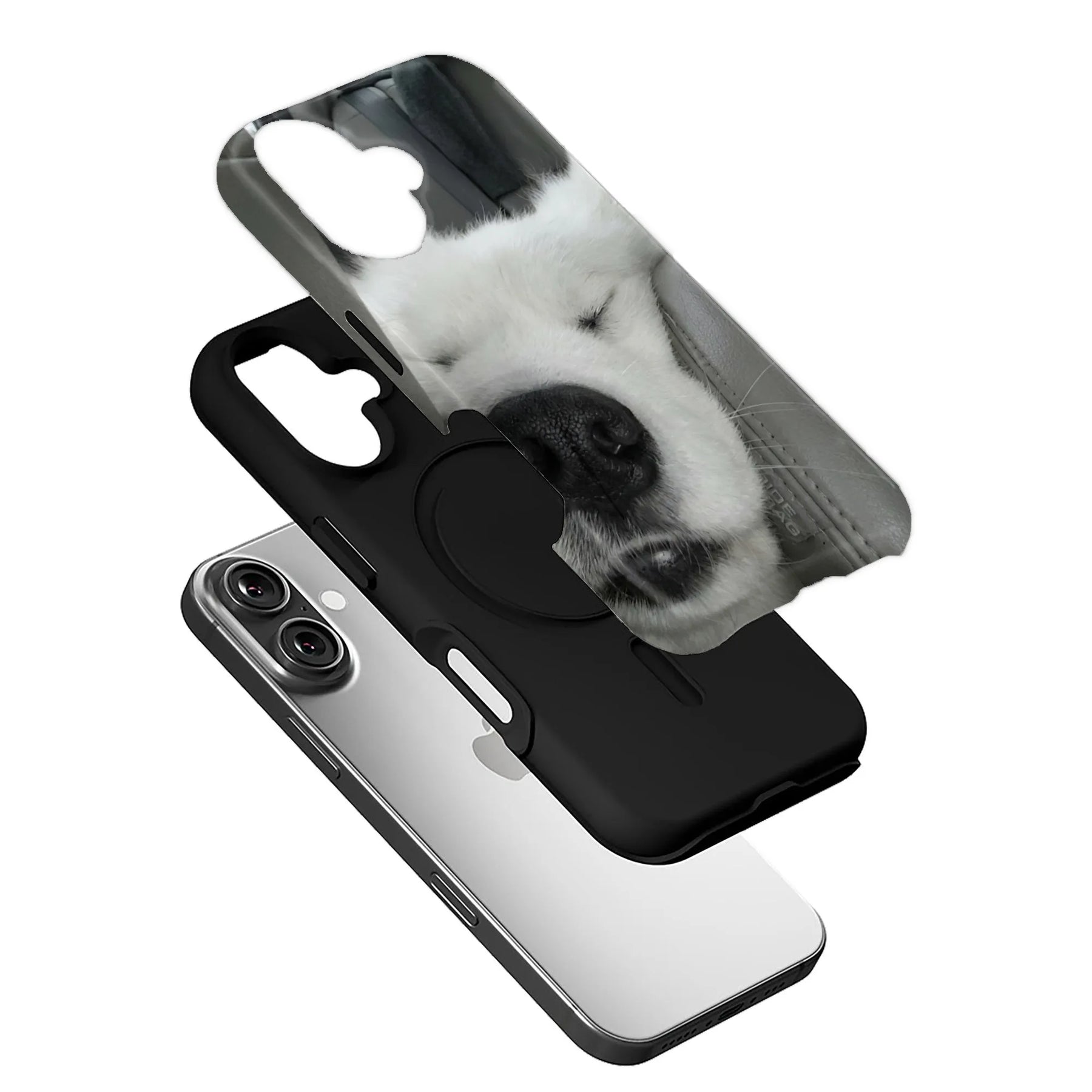 White Puppy Cute Animal IPhone Phone Case - Premium Protective Phone Case - View 3