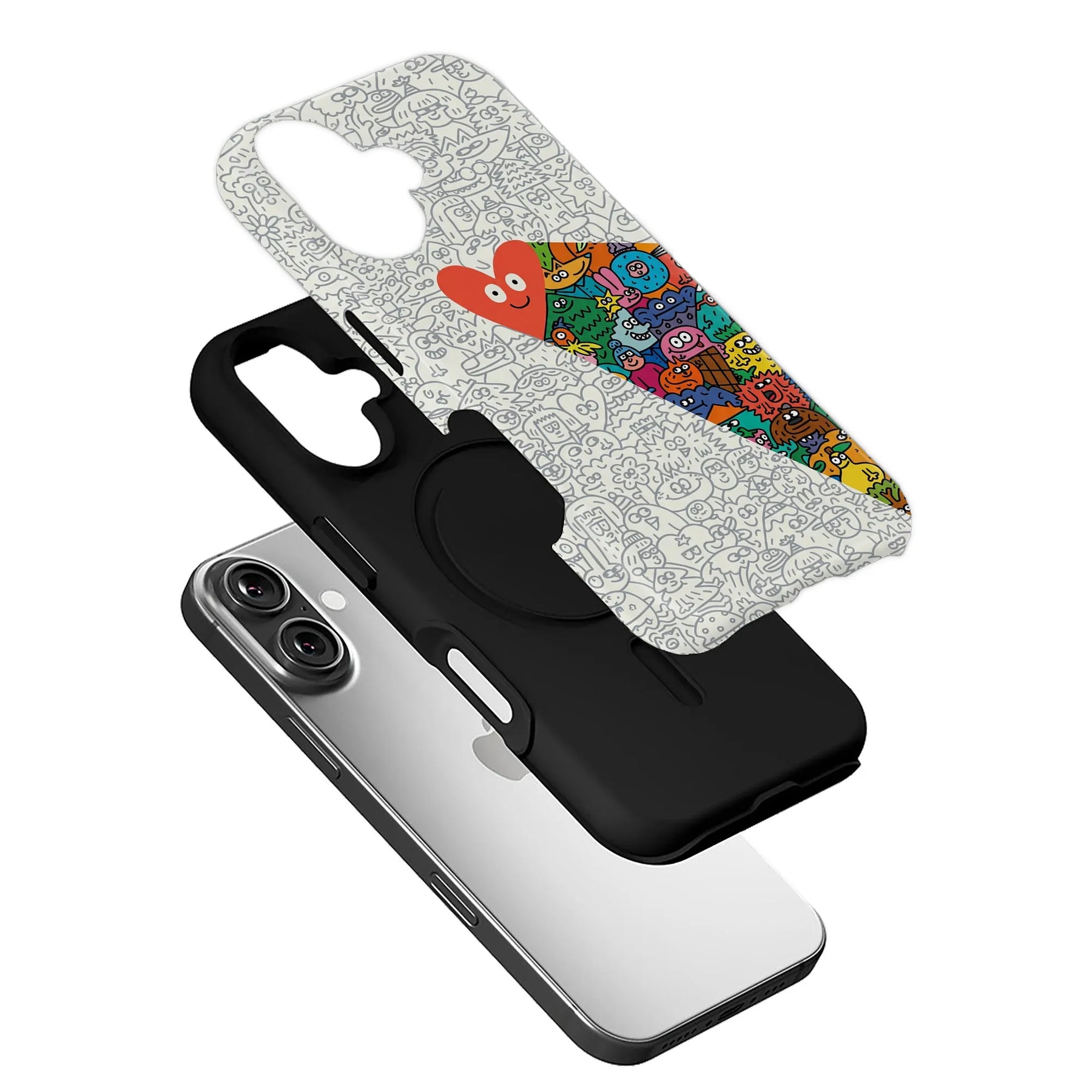 Heart Lighting Minimalist IPhone Phone Case - Premium Protective Phone Case - View 3