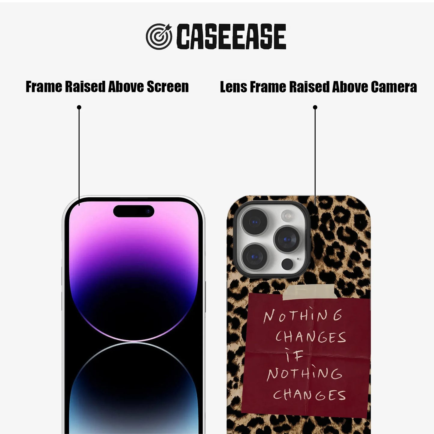 Leopard Print Motivational Phone Case