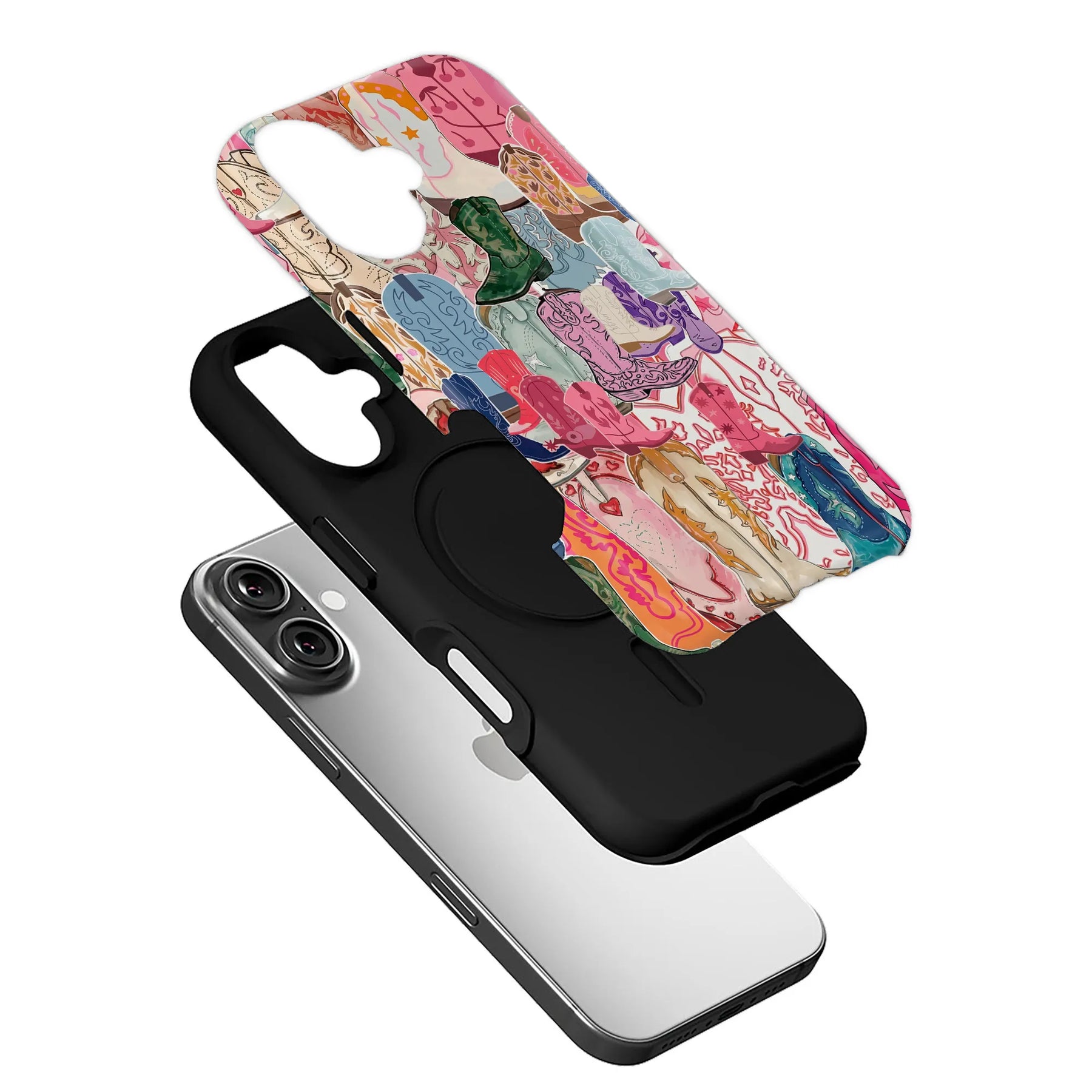 Colorful Cowboy Boots Phone Case