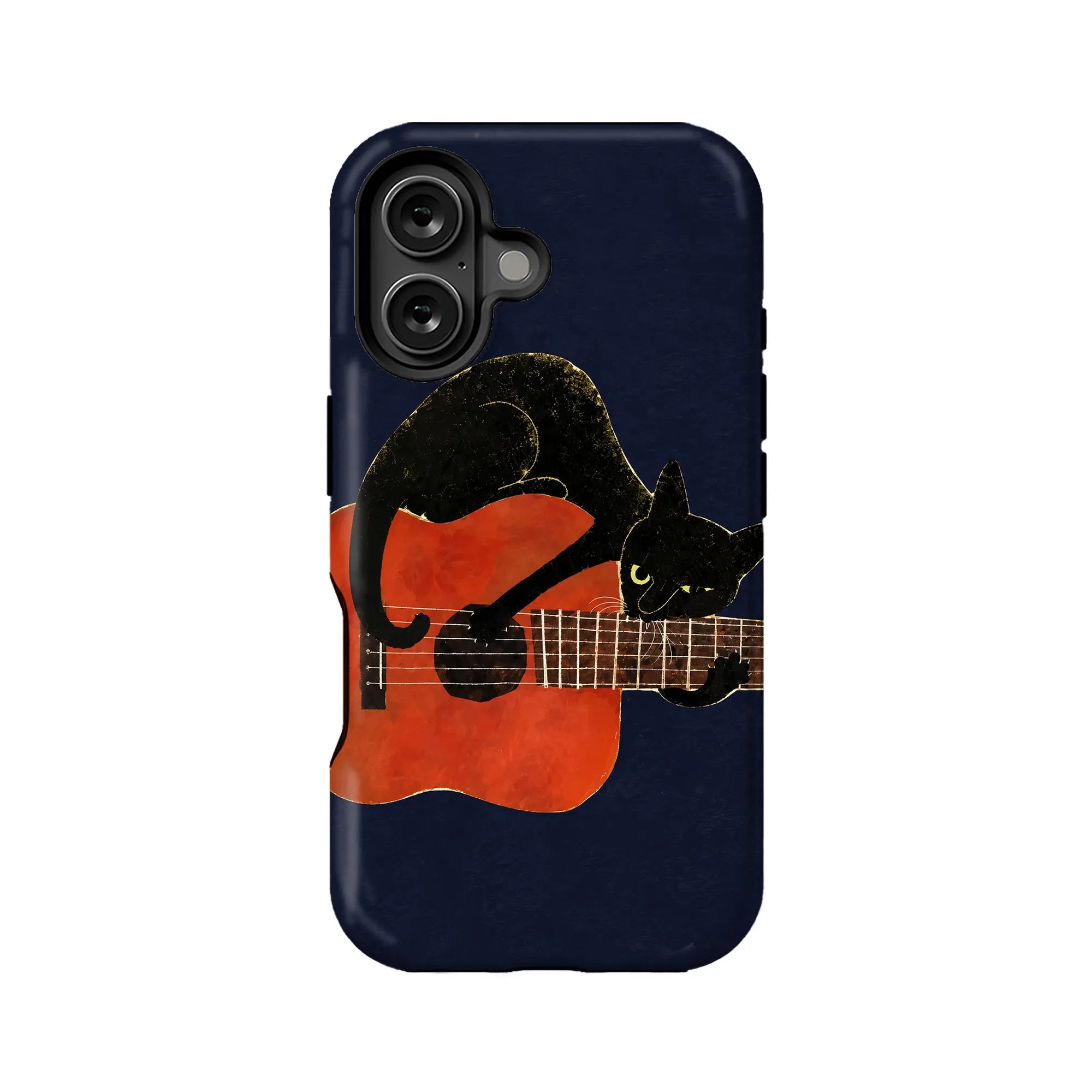 Black Cat Guitar Phone Case
