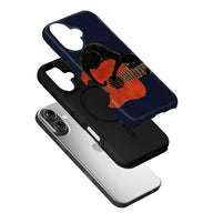Black Cat Guitar Phone Case