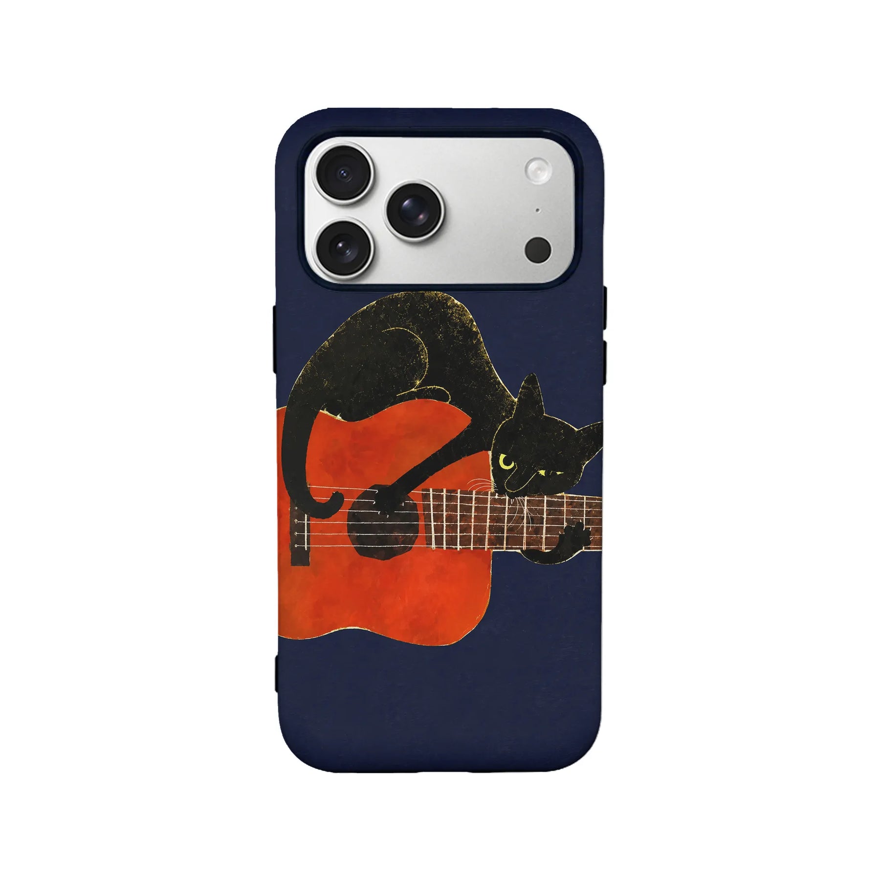 Black Cat Guitar Phone Case
