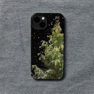 Funda para teléfono con árbol de Navidad nevado: protección para el paraíso invernal 