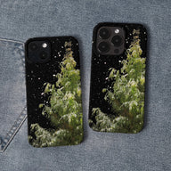 Funda para teléfono con árbol de Navidad nevado: protección para el paraíso invernal 