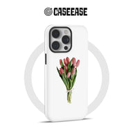 Elegant Pink Tulip Bouquet Phone Case – Simple and Graceful Design