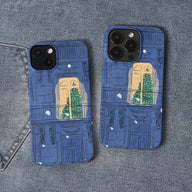Cozy Christmas Window Phone Case – Festive and Artistic Design