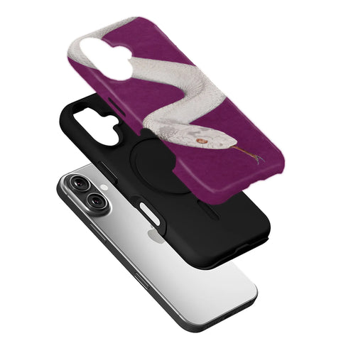 Elegant White Snake Phone Case