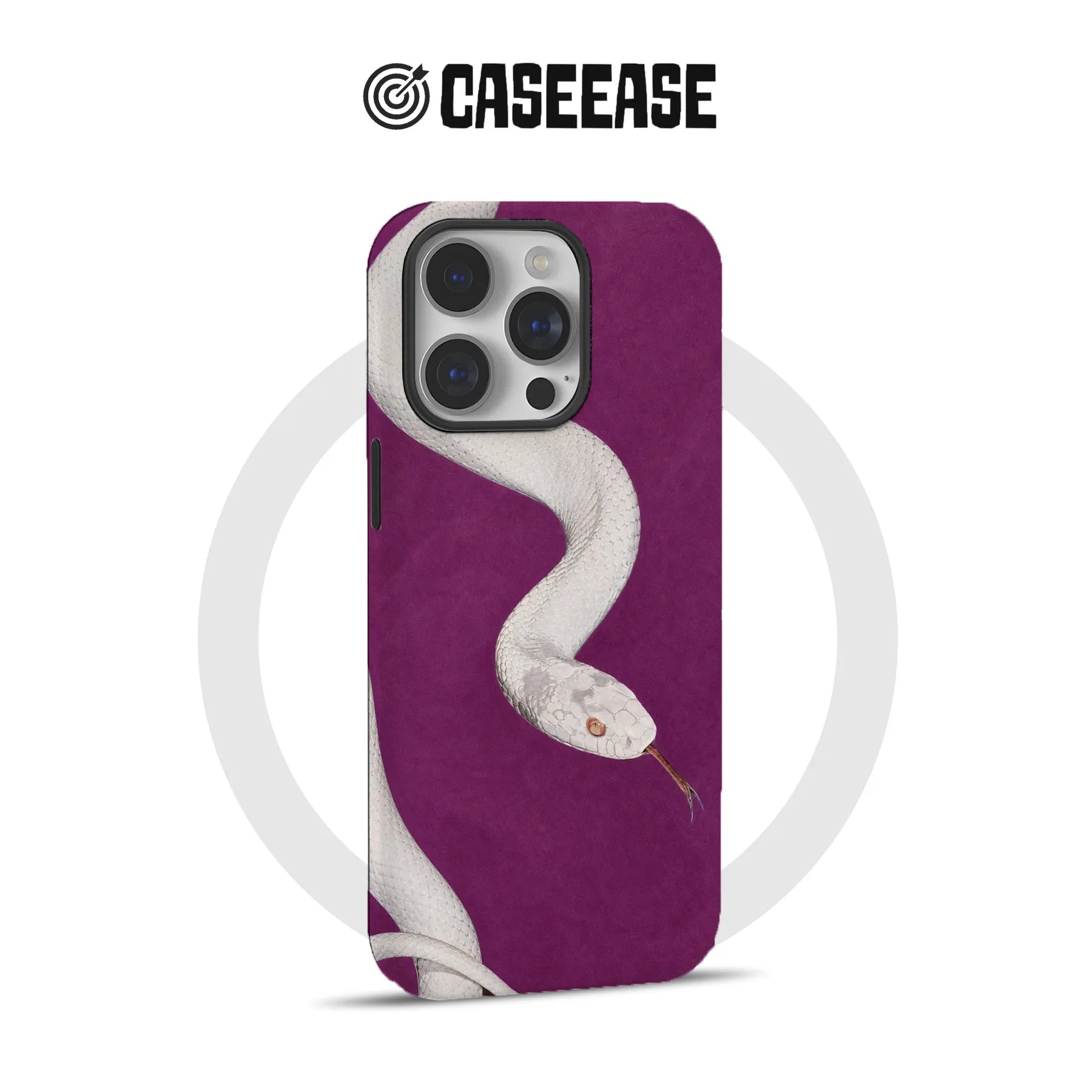 Elegant White Snake Phone Case