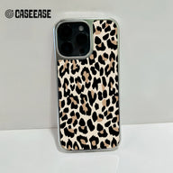 iPhone 14 Pro용 홀로그램 레오파드 폰 케이스 - 세련된 동물 프린트 디자인