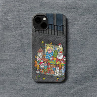 Funda para teléfono con escena navideña festiva 