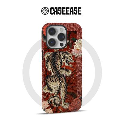 Artistic Tiger and Lotus Phone Case