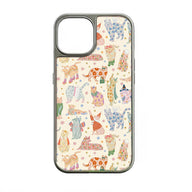 Funda holográfica cromada con diseño de gato - Diseño felino divertido