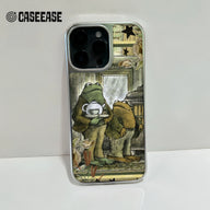 Holographic Chrome Frog Design Phone Case - Vintage Illustration