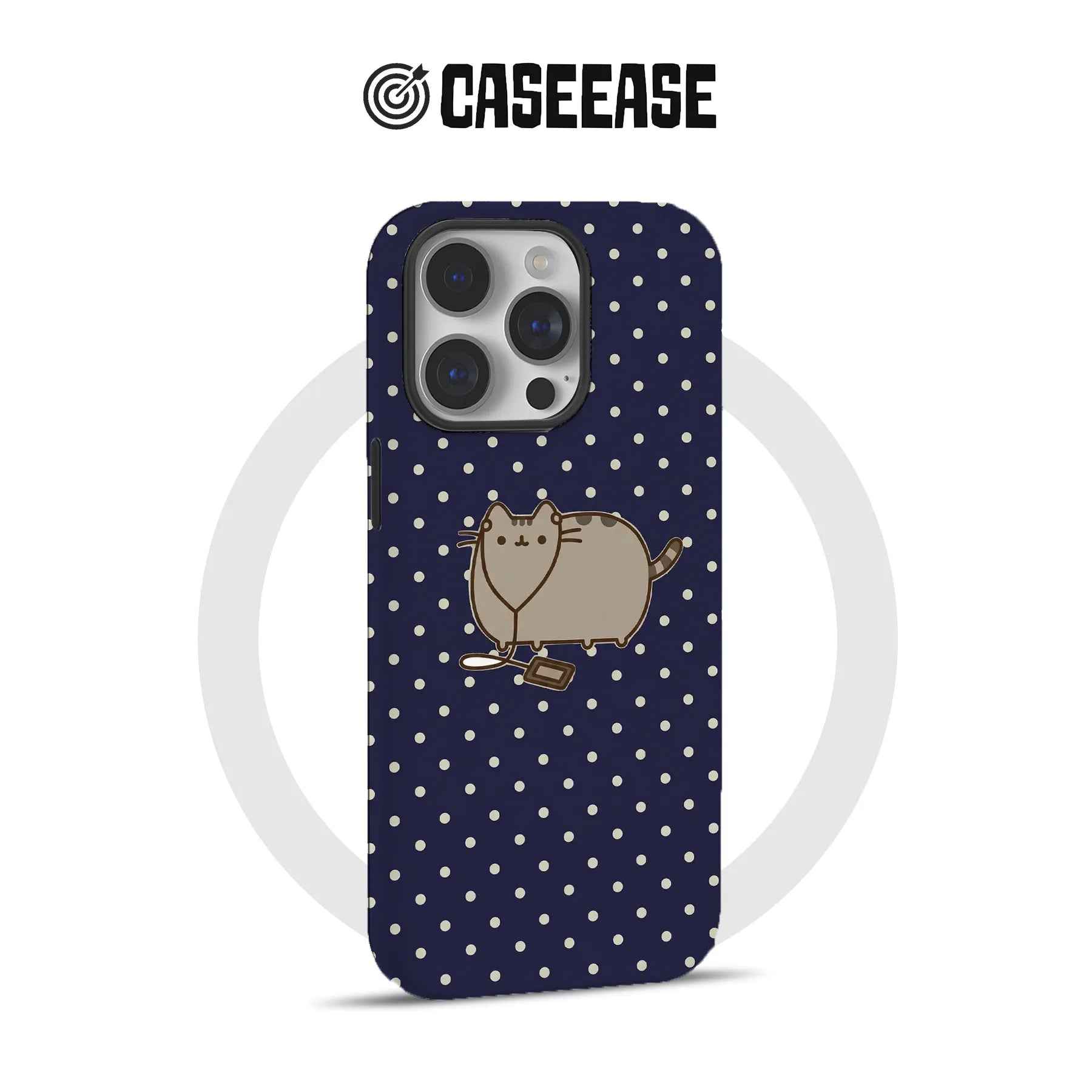 Cute Pusheen Cat Polka Dot Phone Case