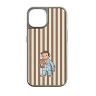 Holographic Chrome Curious George Phone Case - Cute Animal Design