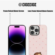 Cute Monkey Phone Case with Heart Pattern