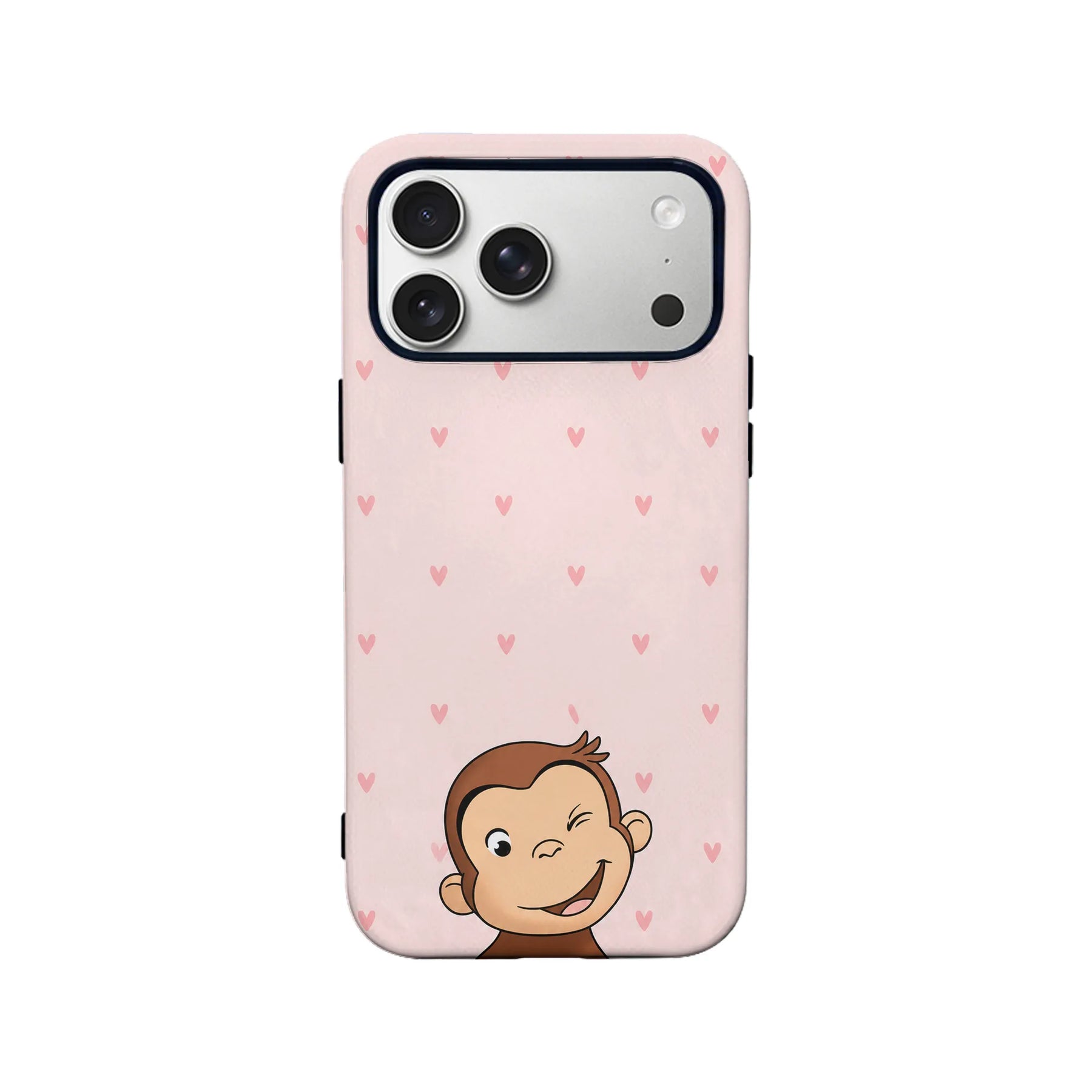 Cute Monkey Phone Case with Heart Pattern