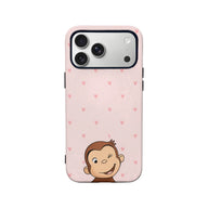 Cute Monkey Phone Case with Heart Pattern