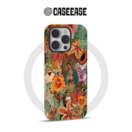 Vibrant Floral and Virgin Mary Phone Case