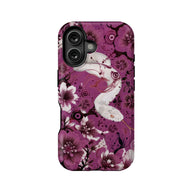 Artistic Purple Floral Snake Phone Case