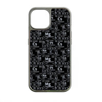 Holographic Chrome Phone Case for iPhone 15 Pro - Elements Chart Design