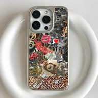 Holographic Chrome Phone Case - Glamorous Collage Design