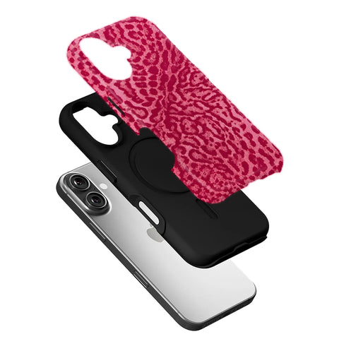 Vibrant Pink Leopard Print Phone Case