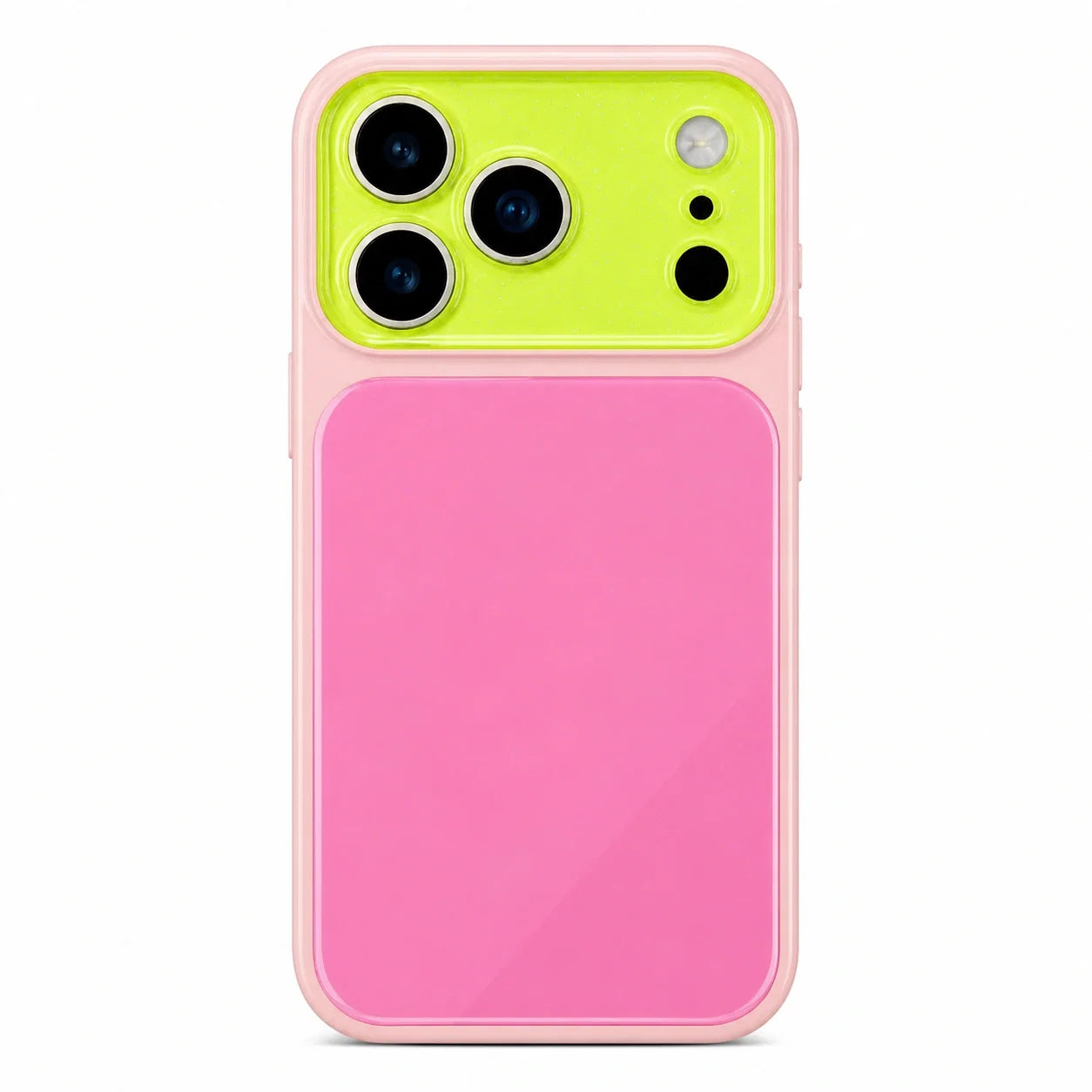Dopamine Color Block iPhone Case - Lime Pink white background variant image