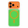 Dopamine Contrast Color MagSafe iPhone Case - Orange-Green white background variant image