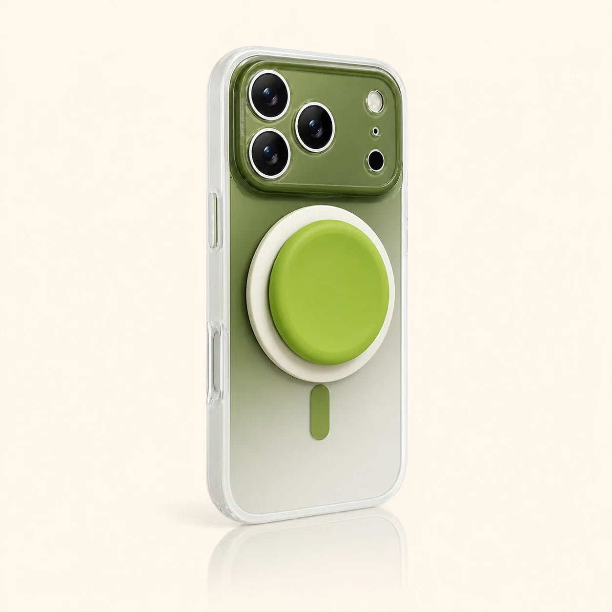 Gradient Magnetic iPhone Case with Matching Stand - Green Lime variant