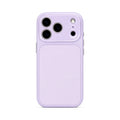 Lavender faux leather color block iPhone case white background