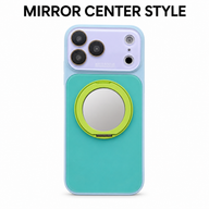 Dopamine MagSafe Ring Stand iPhone Case - Mirror Aqua Lime mirror center white background variant