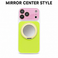Dopamine MagSafe Ring Stand iPhone Case - Mirror Lime Pink mirror center white background variant