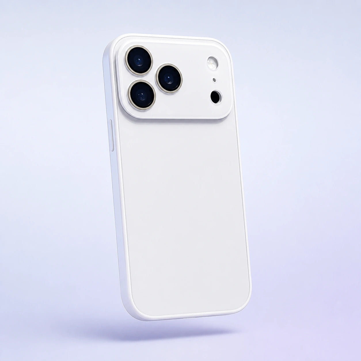 Pearl White luxury crystal gloss iPhone case with camera lens protection