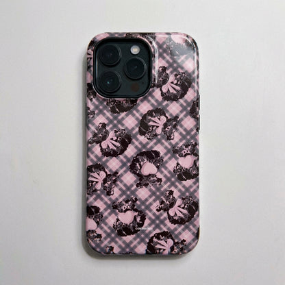 Cute Pink Pudding Bow Phone Case
