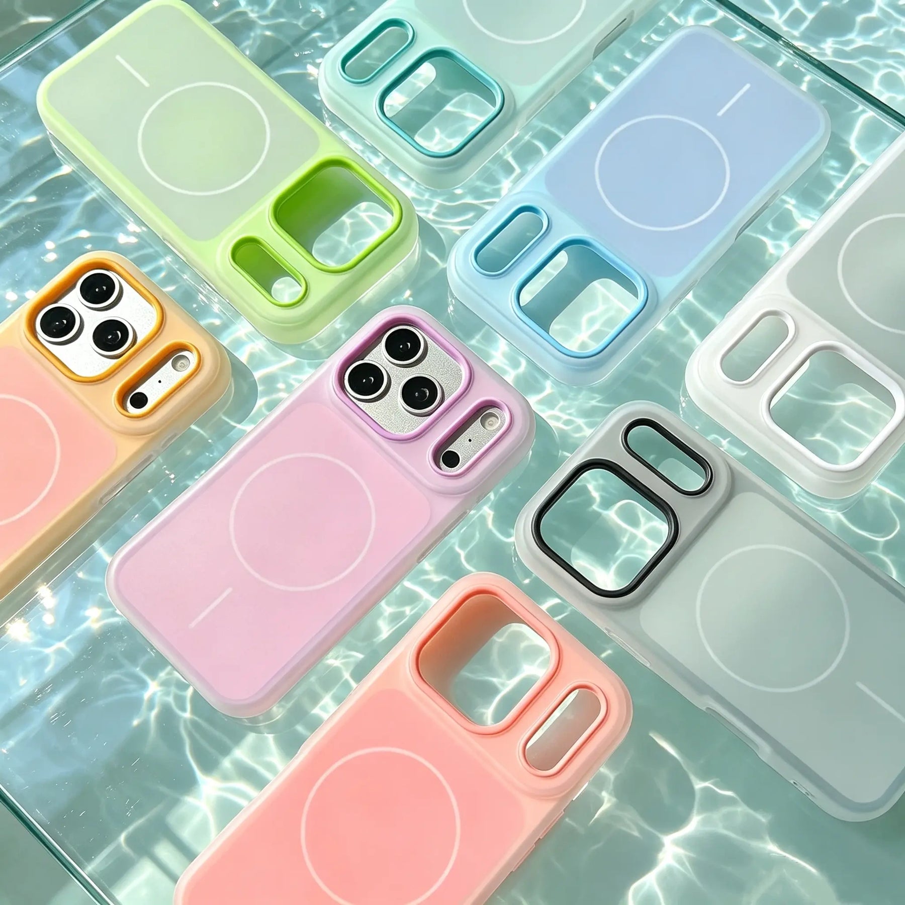 HISTORYOO for iPhone 17 Pro Max 16 Pro 15 14 Plus 13 12 11 Pro Magnetic (not strong) Defender 2 In 1 Dual Layer Jelly Soft Matte Clear Silicone + Candy Color-Blocking PC Hybrid Magsafe Wireless Charging Case Frosted Shockproof Bumper Luxury Back Cover (main image)