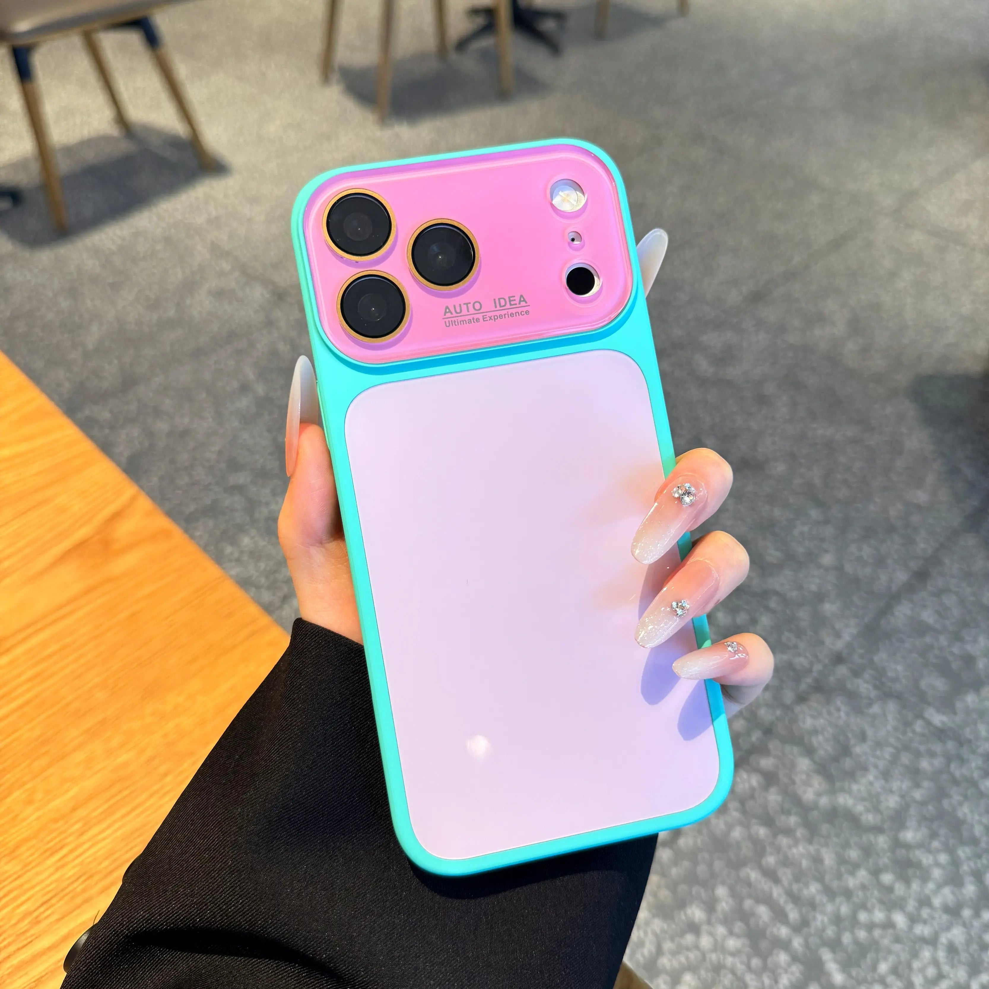 Summer Vibe Dopamine Color Block Phone Case for iPhone 17/16/15/14/13 Pro Max – Soft Touch Minimal Aesthetic Shockproof Cover, Cute Multi-Color Everyday Protective Case.LU7 (main image)
