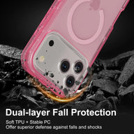 3-in-1 Transparent Phone case for iPhone 17 Pro Max 17 Air 16 15 14 13 Pro Max,Compatible with MagSafe, Durable Dual Layer Transparent Magnetic Phone Cases, Heavy Duty Shockproof and Anti-Drop Protective Cover (main image)