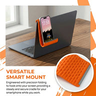 Flexible Silicone Aluminum Phone holder stand, Bendable Rollable Foldable Design, Universal Adjustable Anti-Slip Desktop Mount for Phone Tablet Laptop, Portable Ergonomic Holder for Home Office Travel-YY (main image)