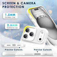 HISTORYOO for iPhone 17 Pro Max 16 Pro 15 14 Plus 13 12 11 Pro Magnetic (not strong) Defender 2 In 1 Dual Layer Jelly Soft Matte Clear Silicone + Candy Color-Blocking PC Hybrid Magsafe Wireless Charging Case Frosted Shockproof Bumper Luxury Back Cover (main image)