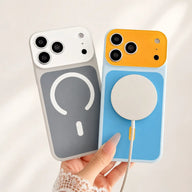Dopamine Color Block Magnetic Phone Case for iPhone 17 16 15 14 13 Pro Max, Soft Touch Matte Cover for Gorls Women, compatible with MagSafe, Ultra Slim Thin Hard PC Case Cover (main image)