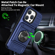 iPhone wallet case with two-card holder and rotating ring stand — view 5