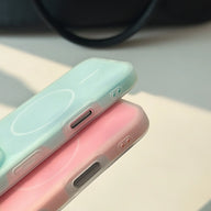 HISTORYOO for iPhone 17 Pro Max 16 Pro 15 14 Plus 13 12 11 Pro Magnetic (not strong) Defender 2 In 1 Dual Layer Jelly Soft Matte Clear Silicone + Candy Color-Blocking PC Hybrid Magsafe Wireless Charging Case Frosted Shockproof Bumper Luxury Back Cover (main image)